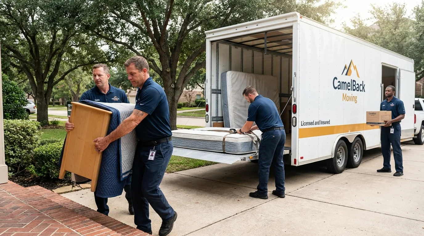 Crew loading residential truck for cross-state move from Tompkinsville, KY